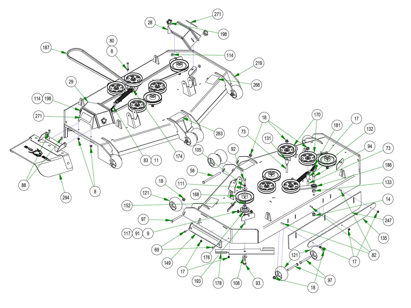 61" Deck Assembly