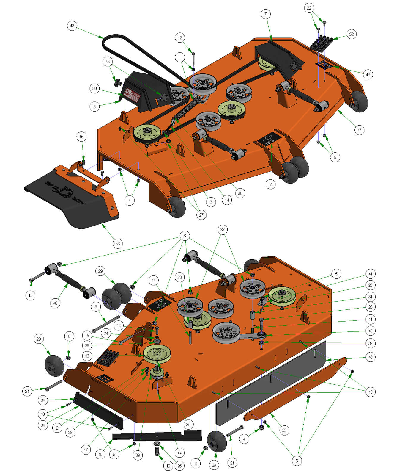 61" Deck Assembly