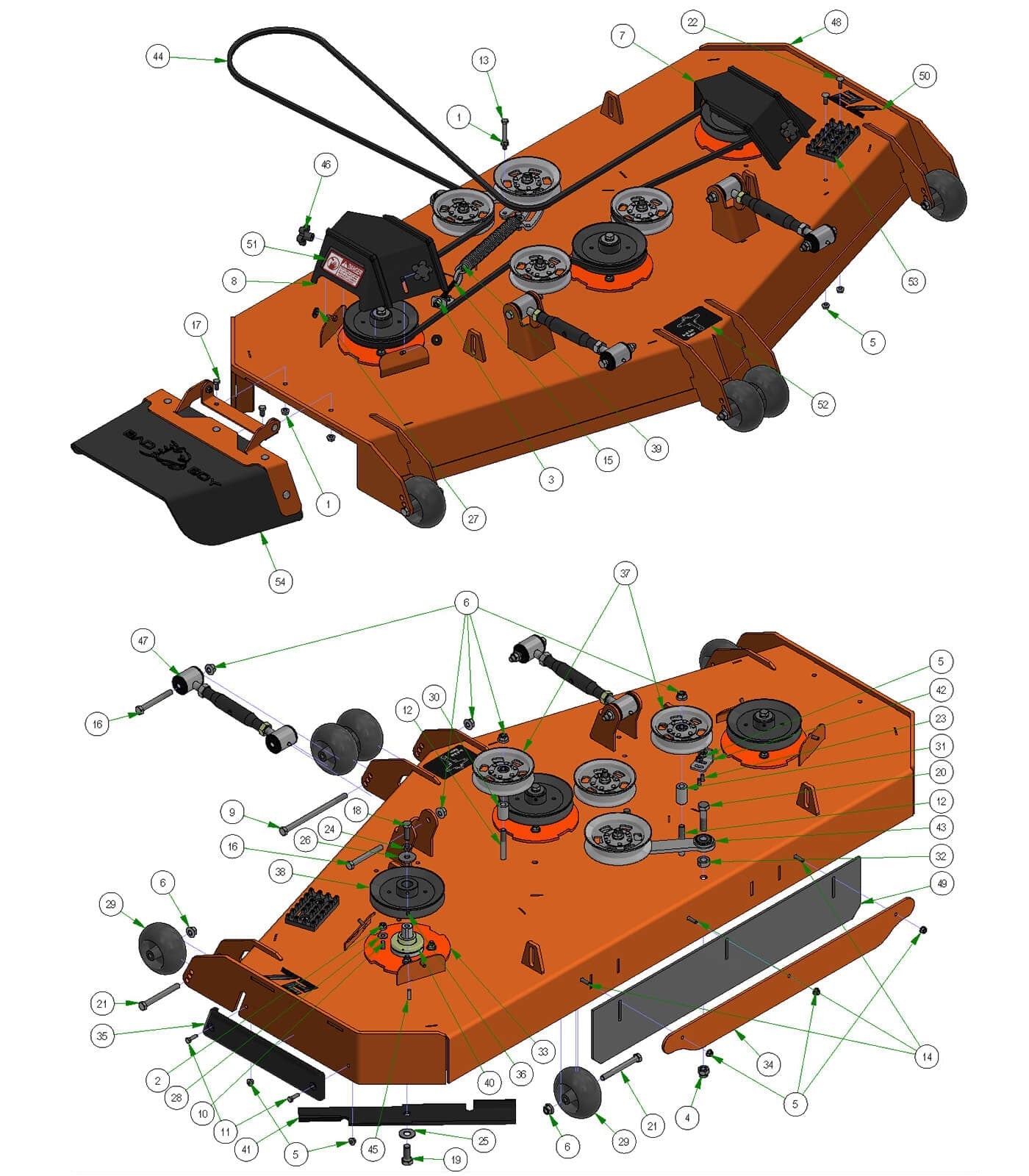 72" Deck Assembly
