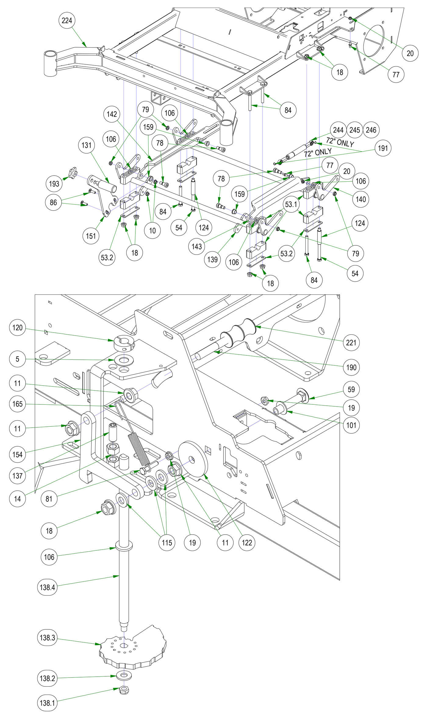 Deck Height Control Assembly