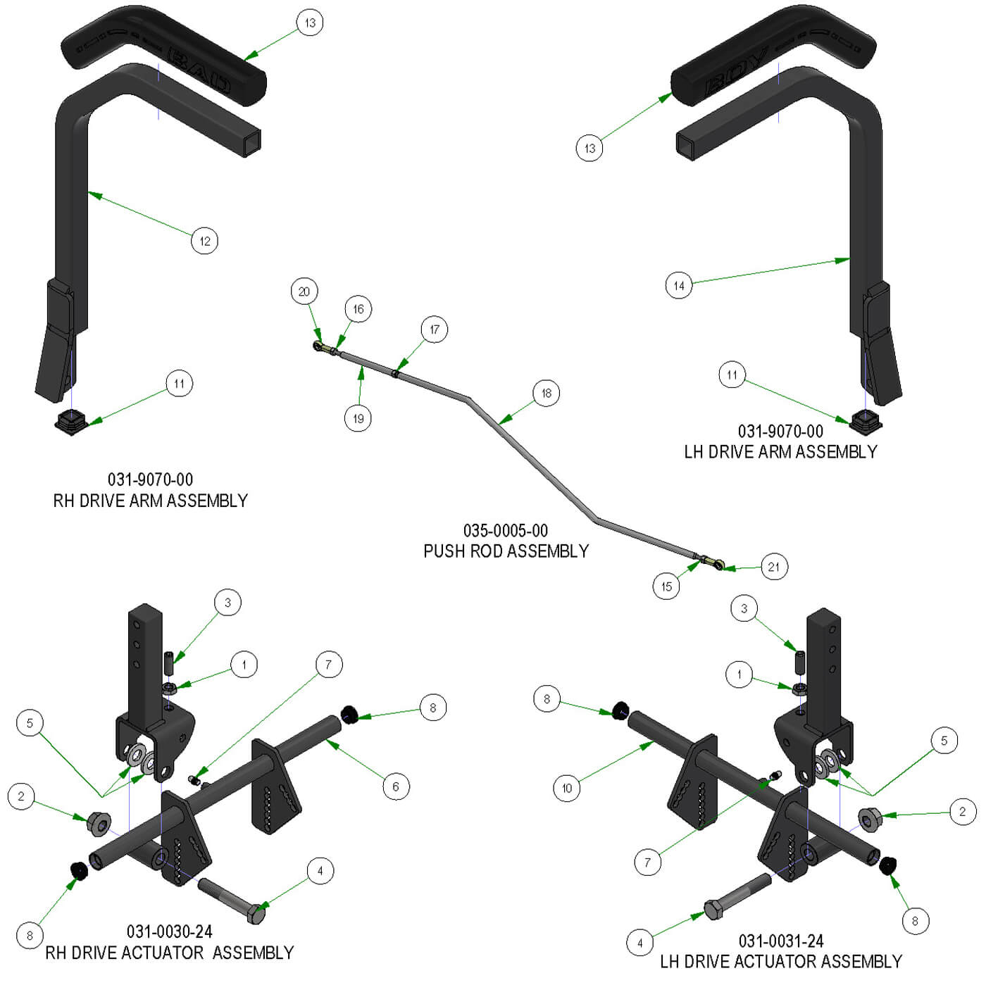 Drive Arm Sub Assemblies
