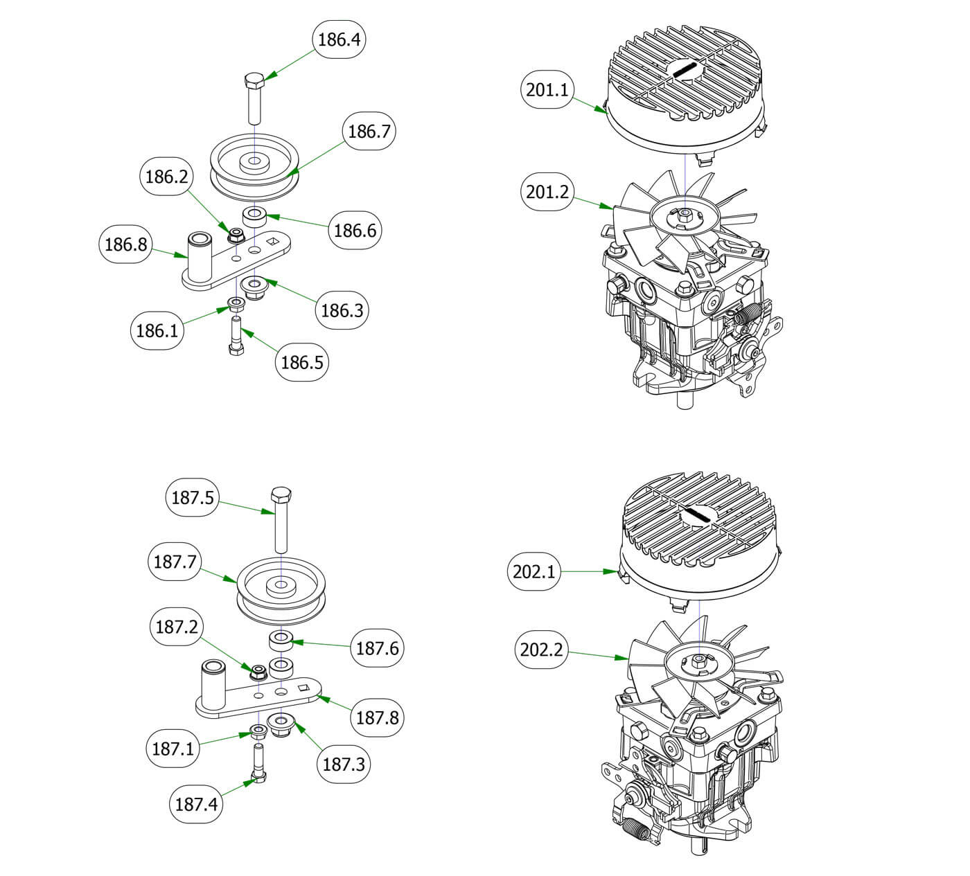 Pump & Idler Subassemblies