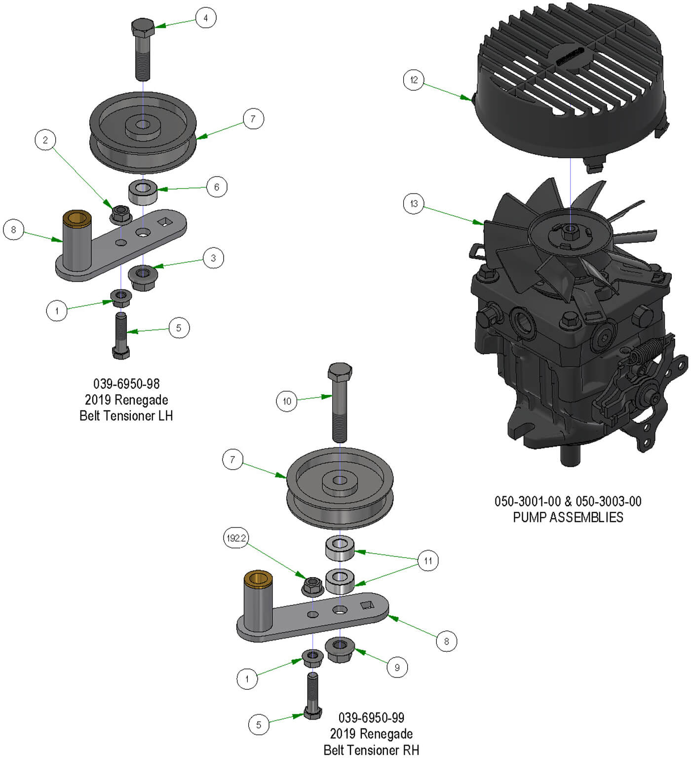 Pump & Idler Subassemblies