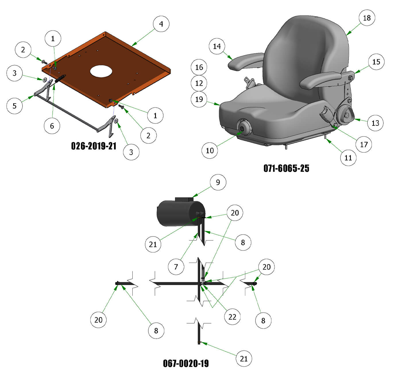 Seat Plate Subassemblies