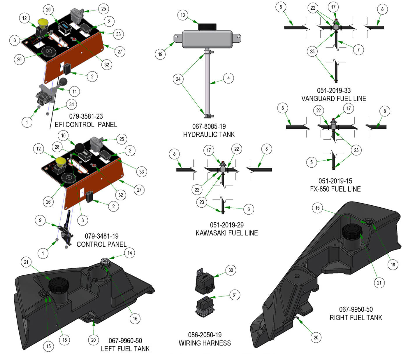 Tanks and Battery Subassemblies