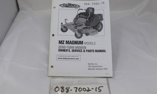 2015 MZ Magnum Owner's Manual