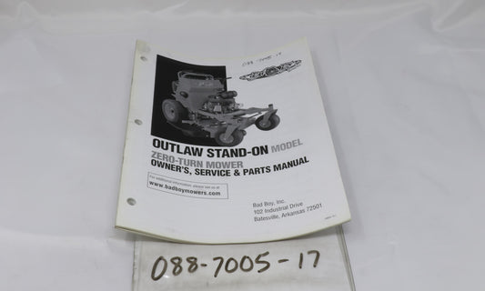 2017 Outlaw Stand On Owner's Manual