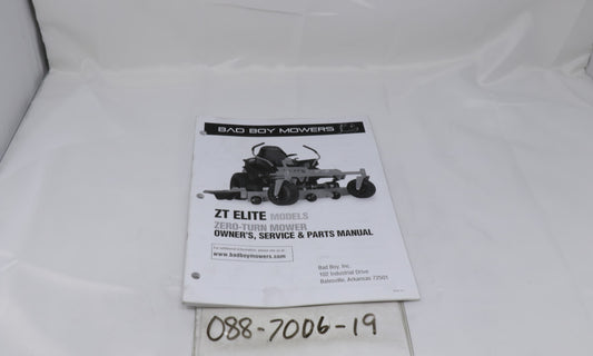 2019 ZT Elite Owner's Manual
