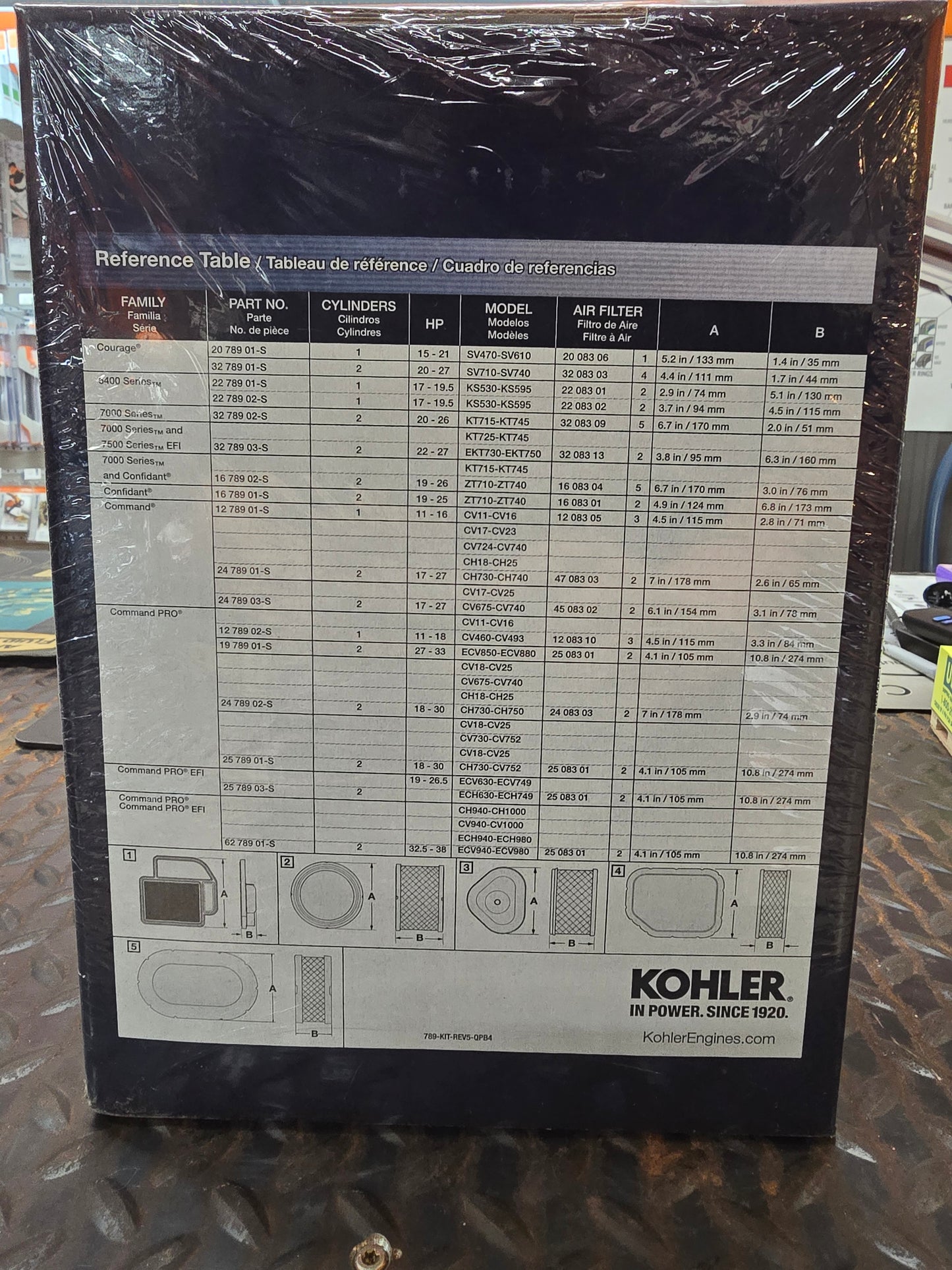 KOHLER® Command PRO® EFI 19–26.5 HP Twin Cylinder Engine Maintenance Kit