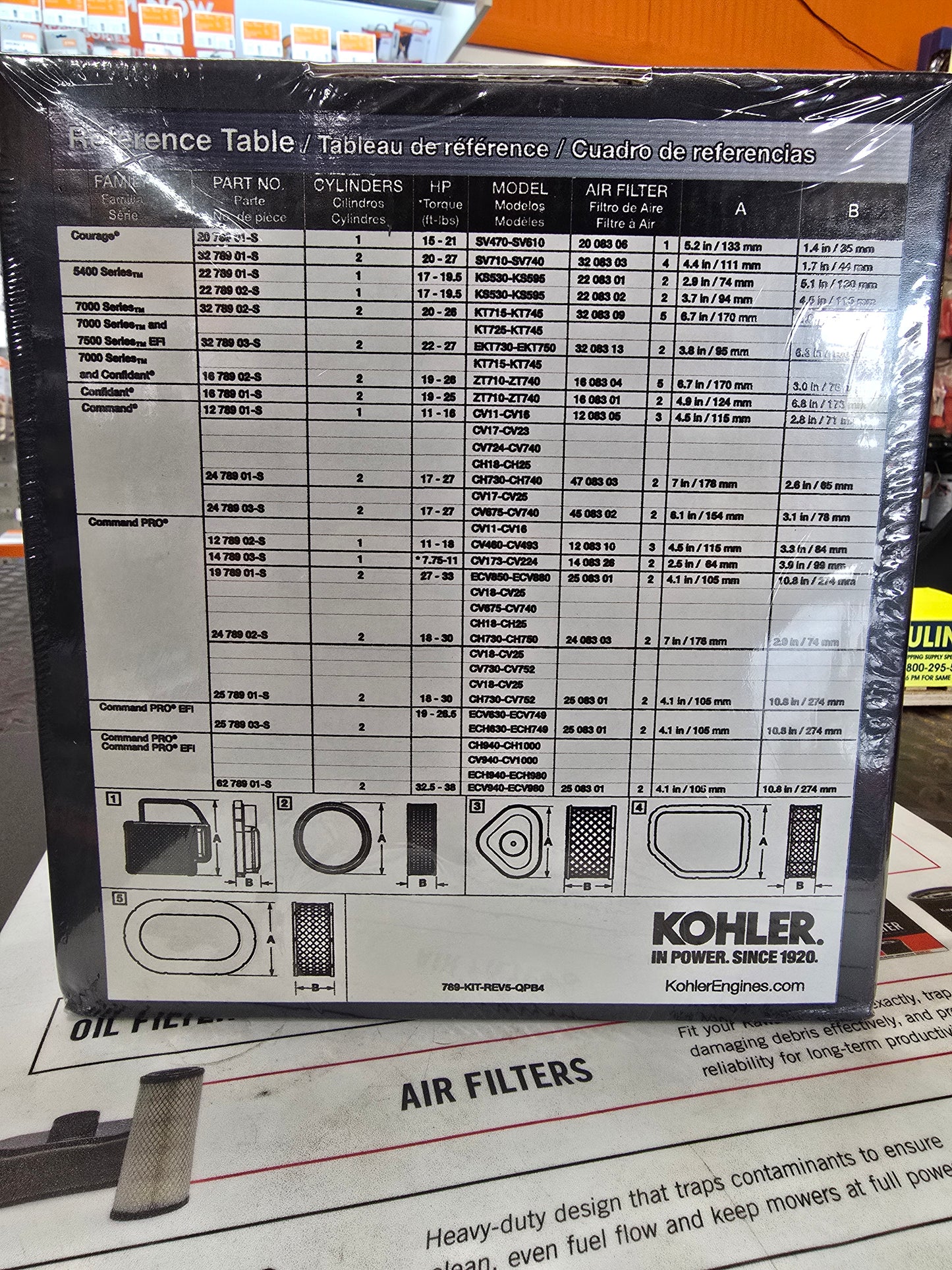 KOHLER® Command 17–27 HP Engine Maintenance Kit