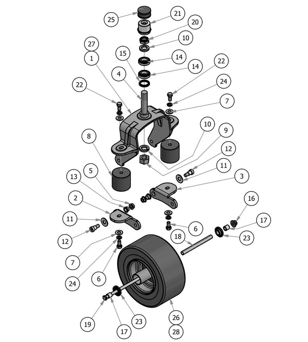 Diesel Suspension Fork Assembly