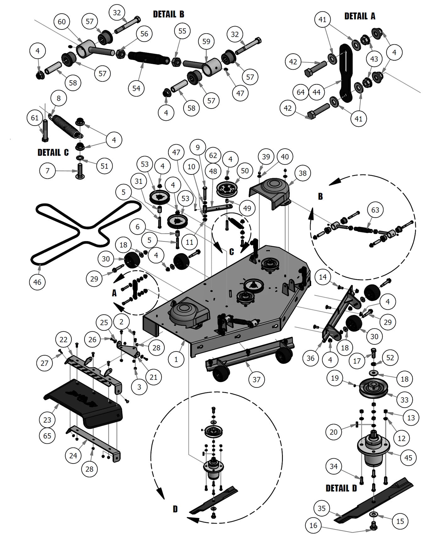 54" Deck Assembly