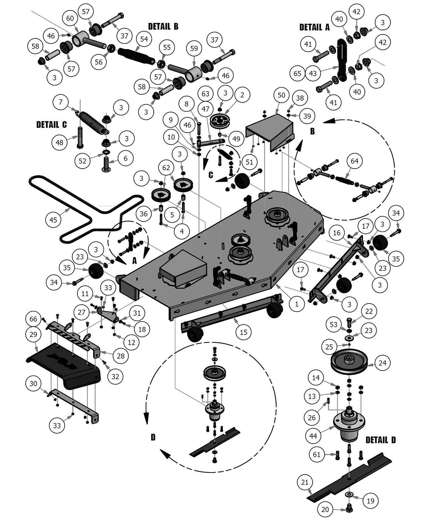 72" Deck Assembly