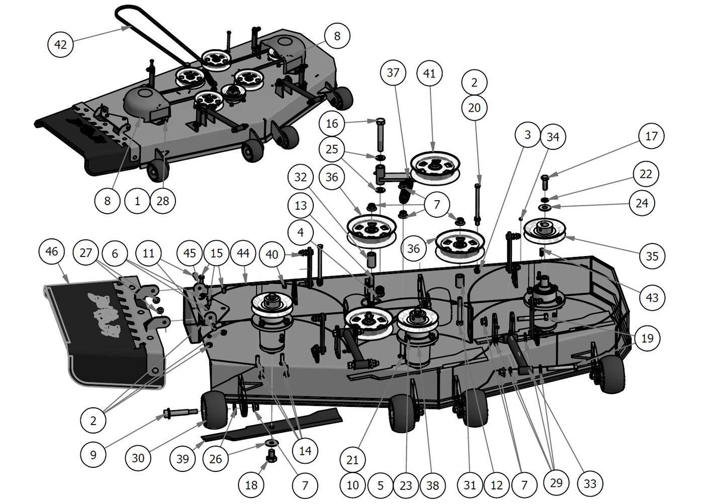 54" Deck Assembly