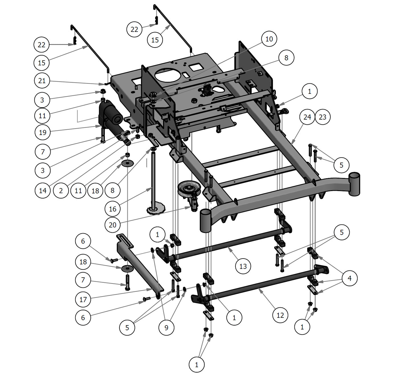 Deck Height Control Assembly