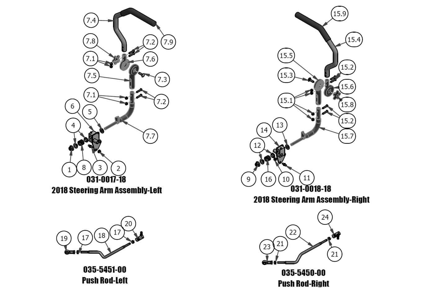 Steering Arms, Push Rods