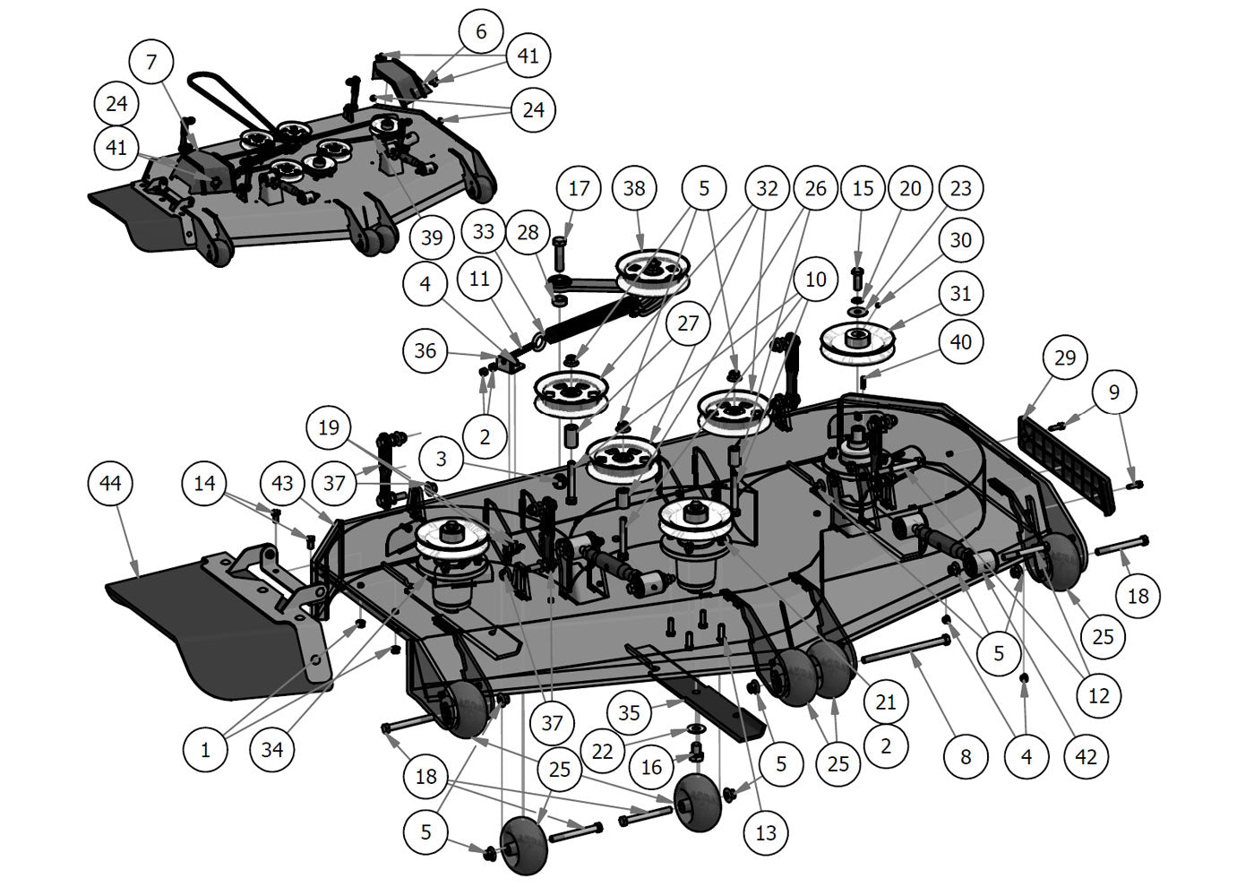 61" Deck Assembly
