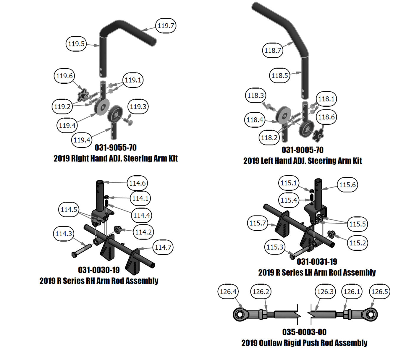 Steering Arm Kits, Arm Rod Assmelby, Push Rod Assembly
