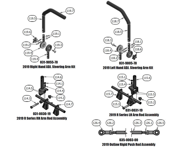 Steering Arm Kits, Arm Rod Assmelby, Push Rod Assembly