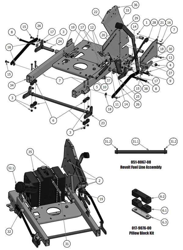 Deck Height Lever Assembly