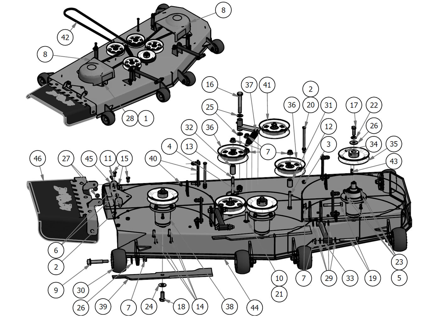 60" Deck Assembly