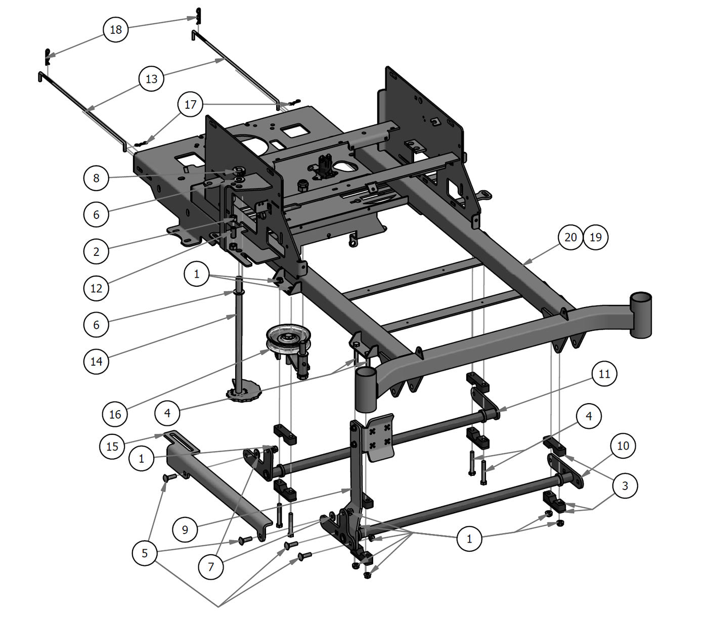 Deck Height Control Assembly
