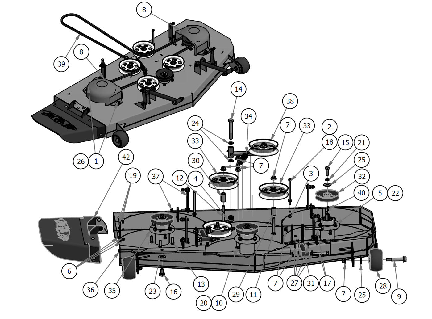 54" Deck Assembly