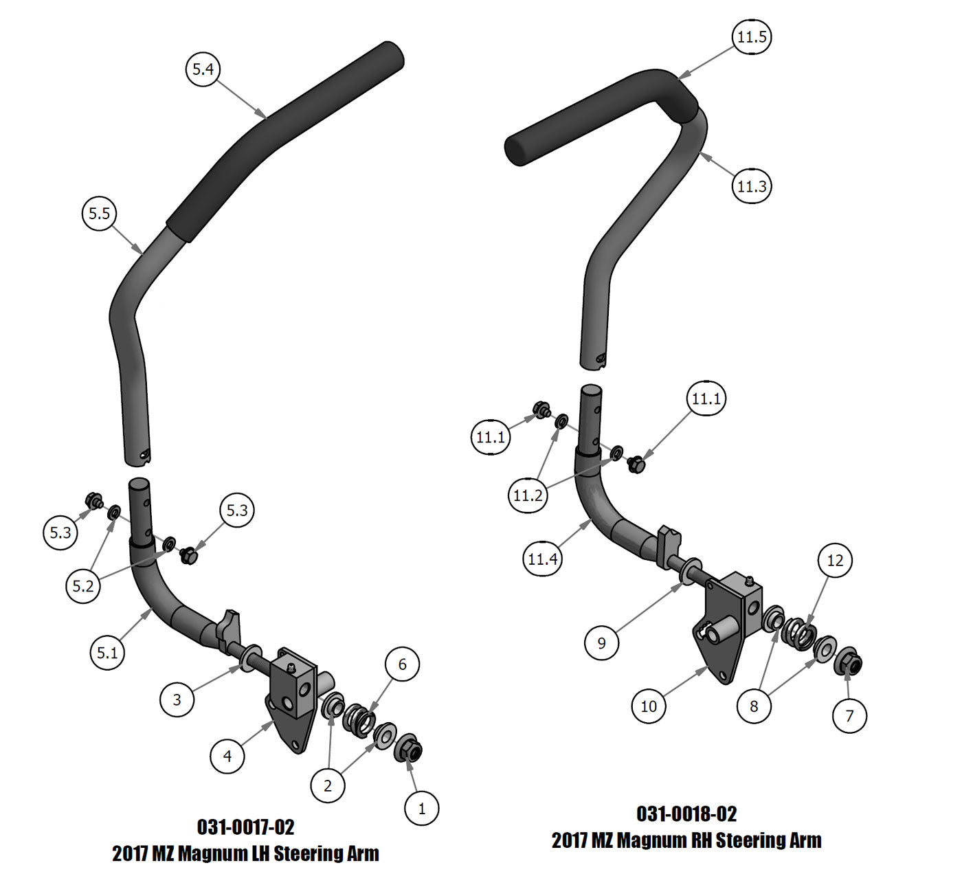 Steering Arm Subassemblies