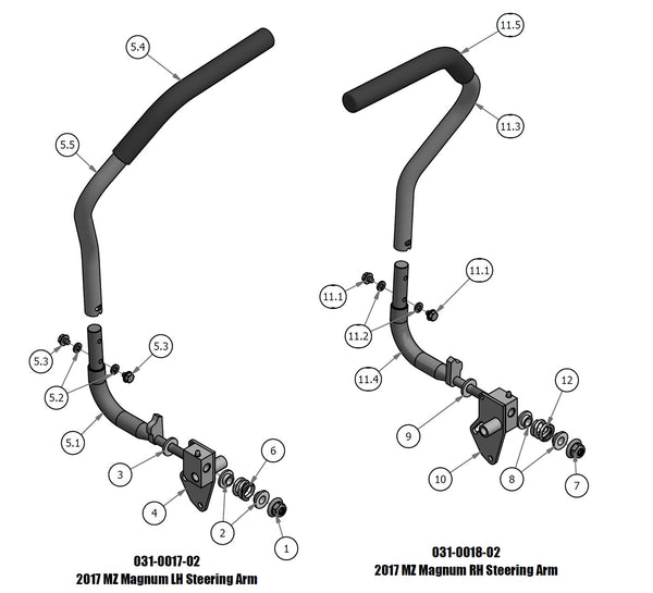 Steering Arm Subassemblies