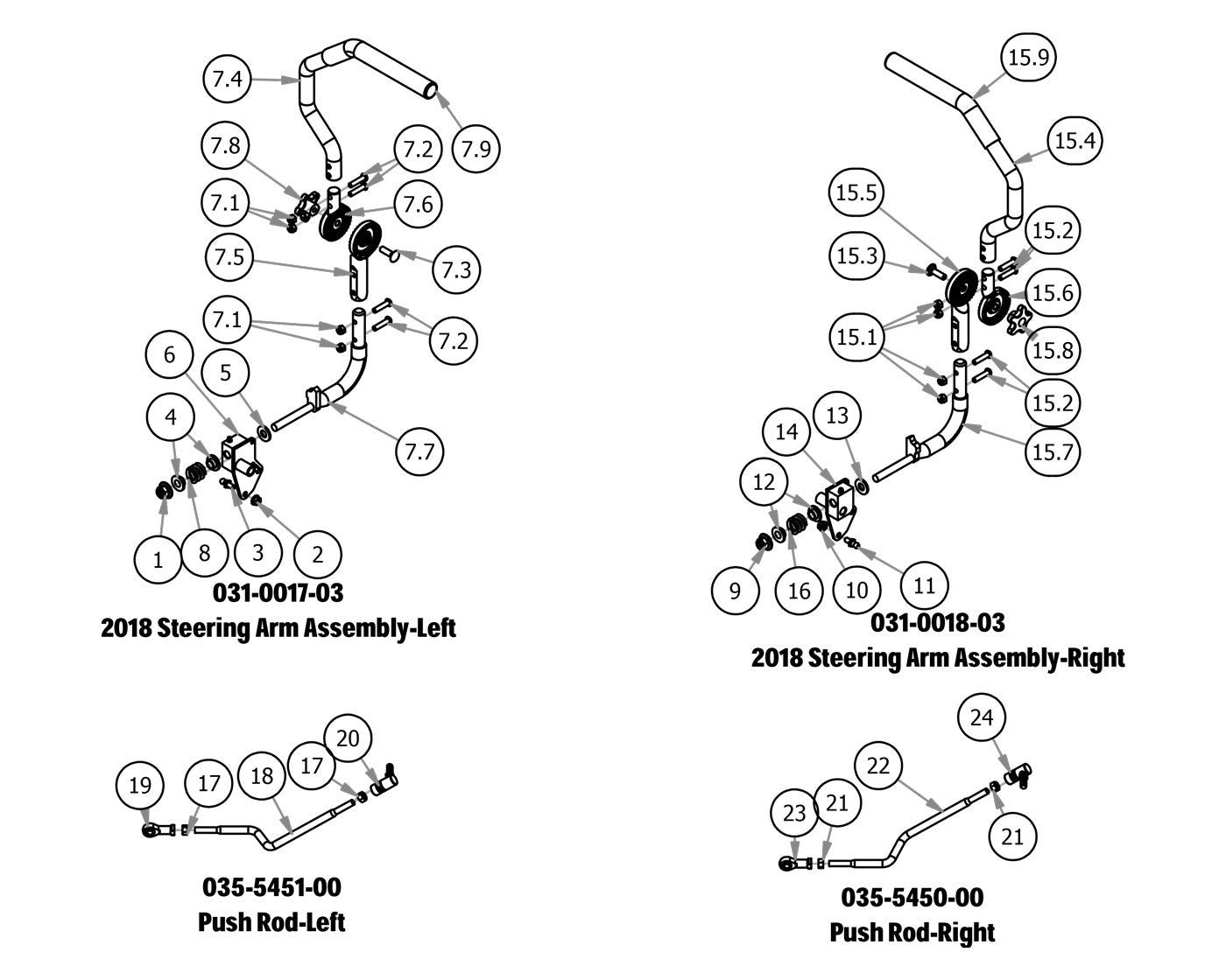 Drive Arm Sub Assemblies