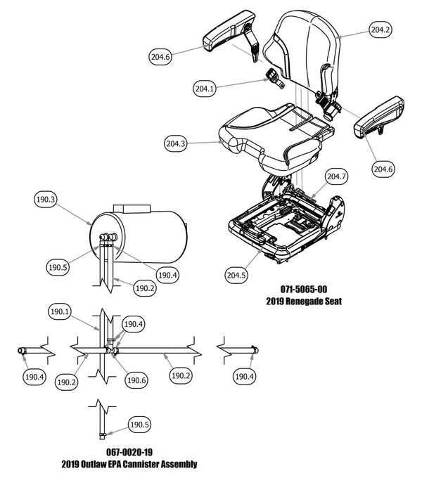 Seat Assembly & EPA Cannister