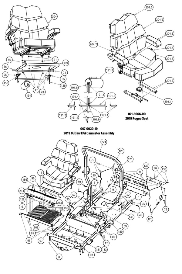 Seat Assembly & EPA Cannister