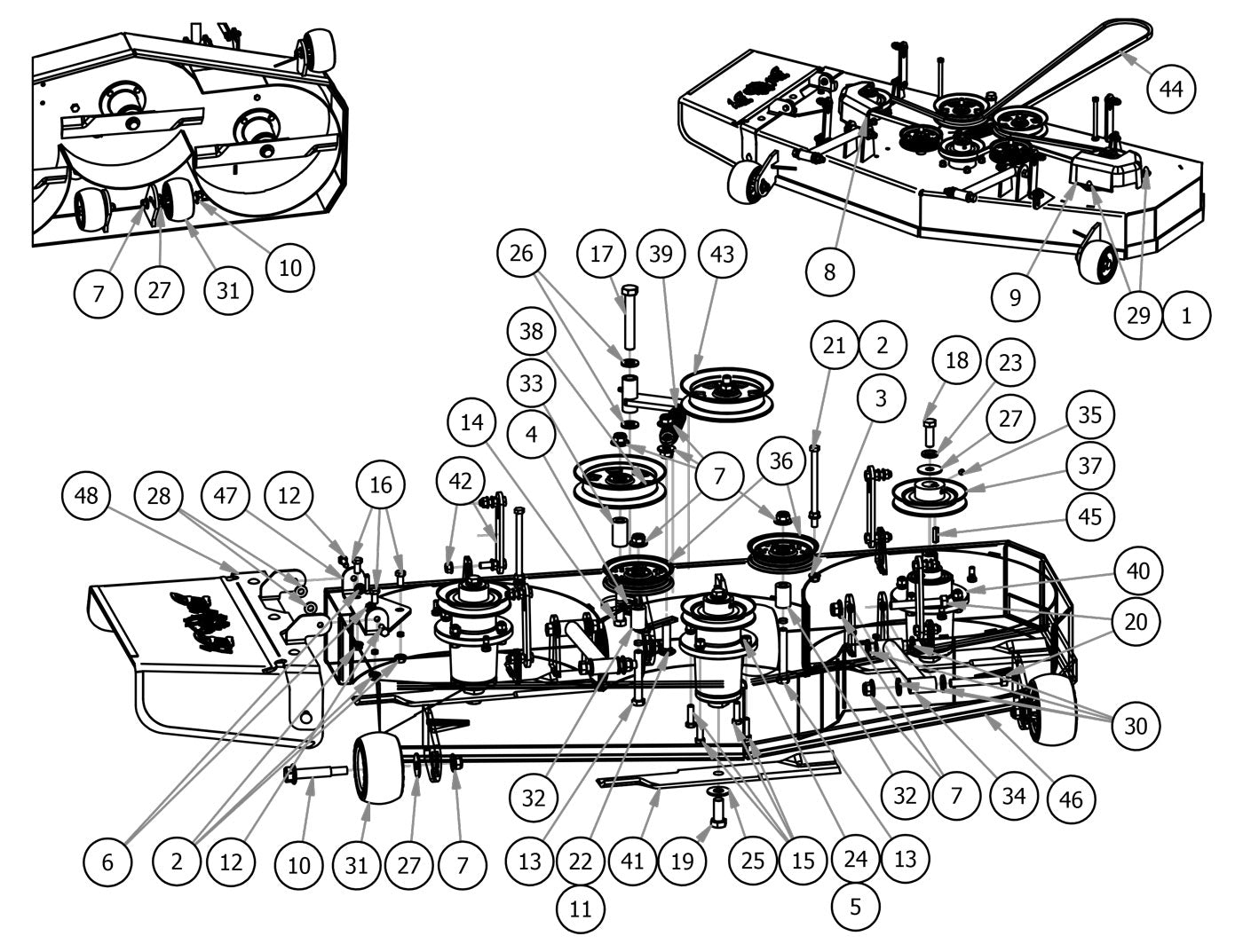 48" Deck Assembly