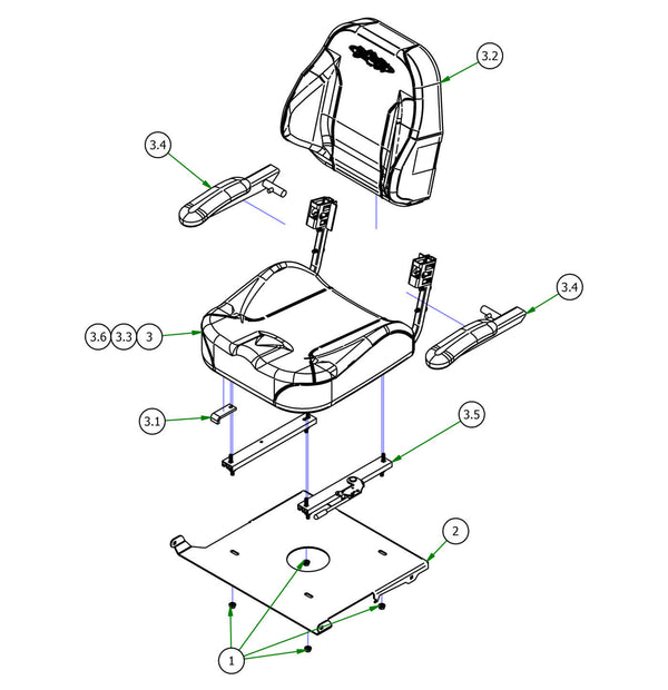 Seat Assembly (Kawasaki Magnum Only)