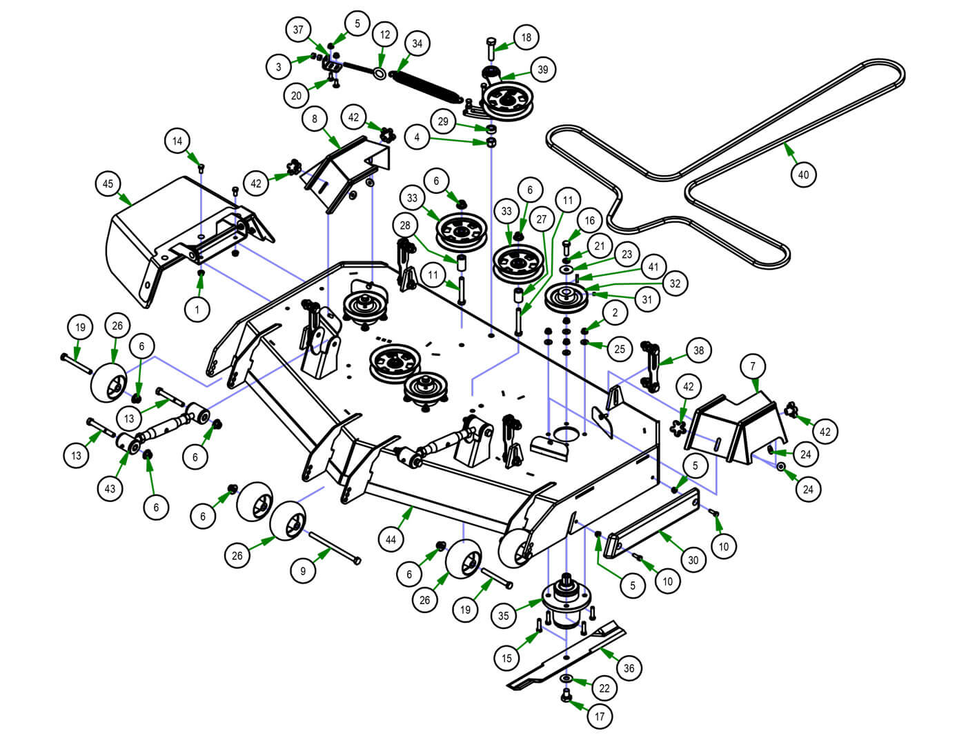 54" Deck Assembly