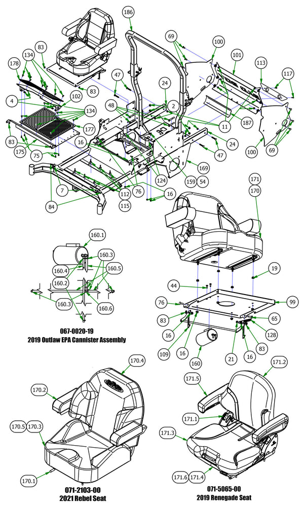 Covers & Seat Pan Assembly