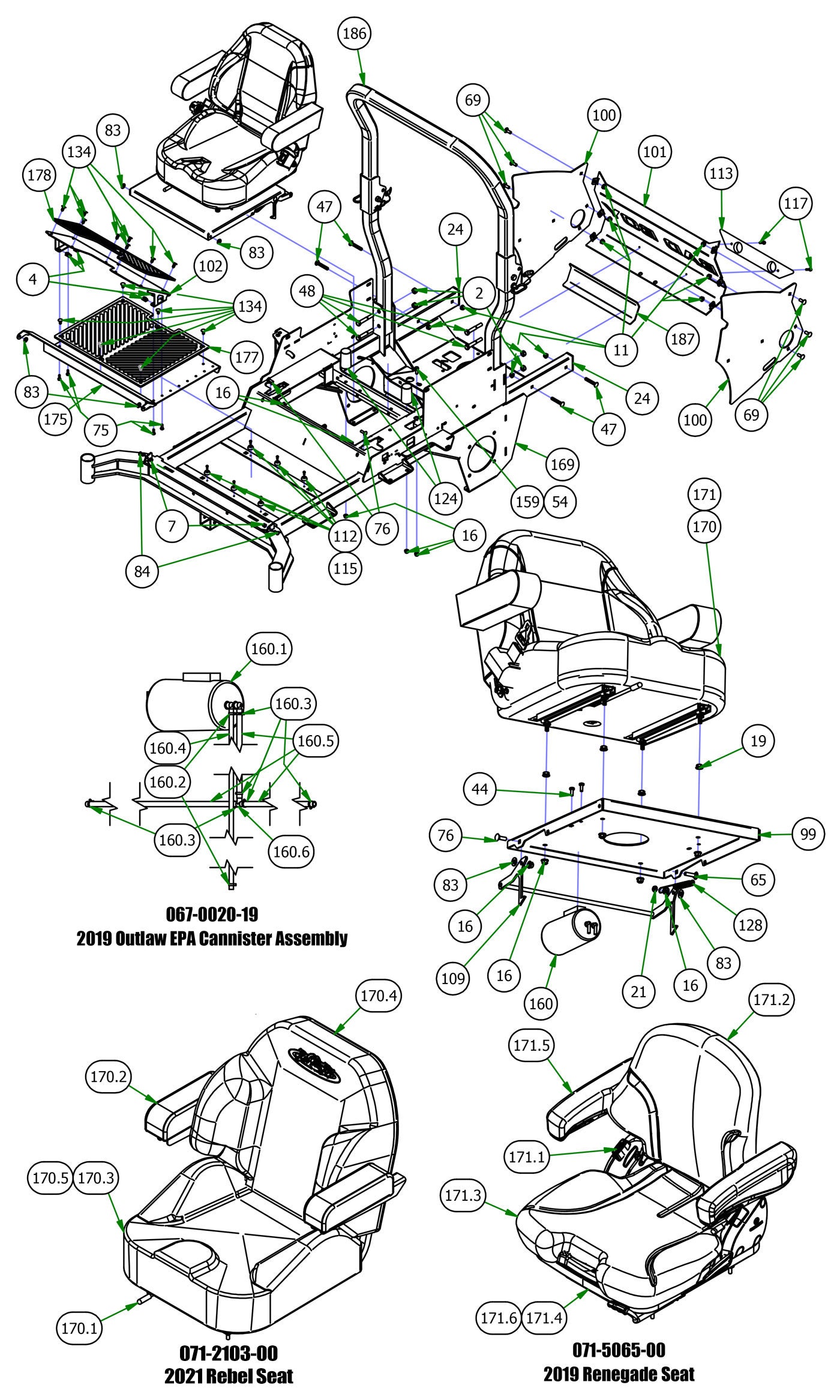 Covers & Seat Pan Assembly