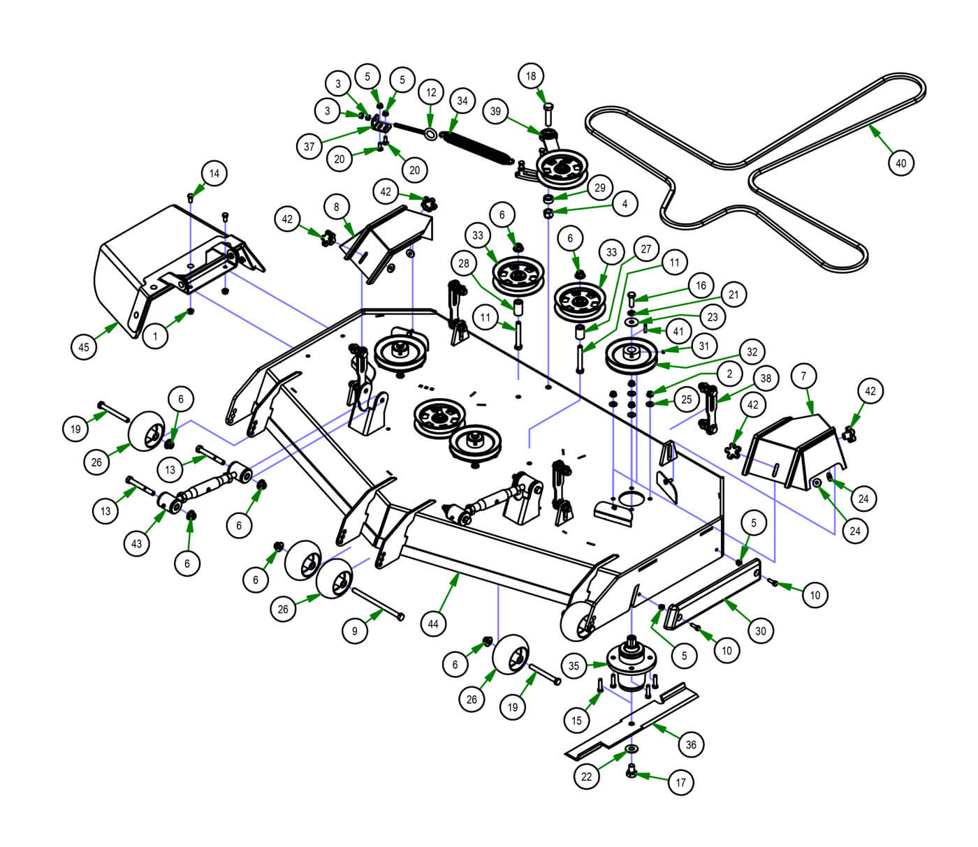 61" Deck Assembly