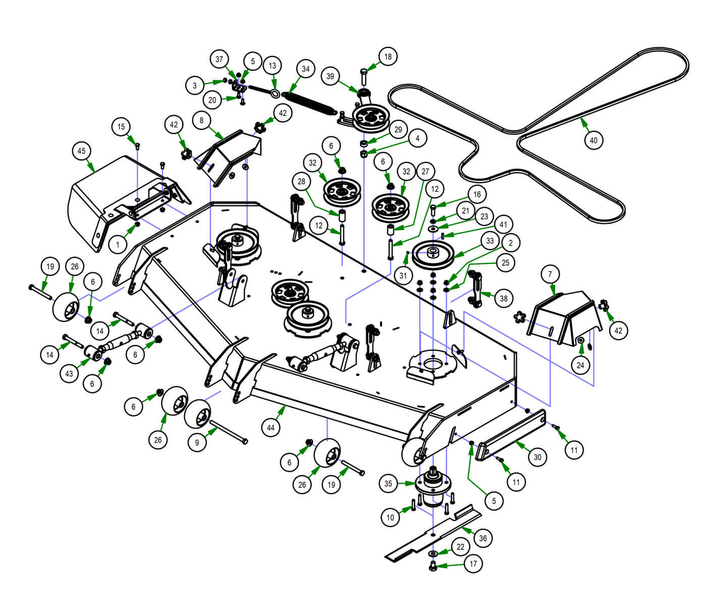 72" Deck Assembly