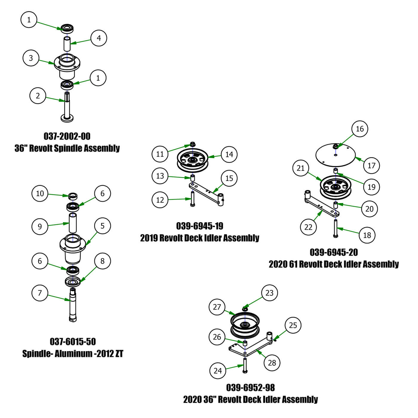 Spindle & Idler Assembly