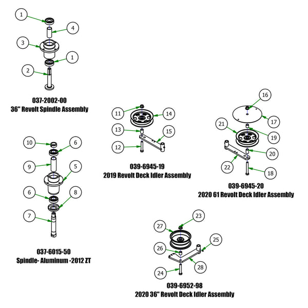 Spindle & Idler Assembly