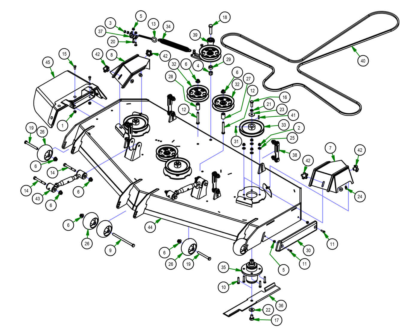 72" Deck Assembly