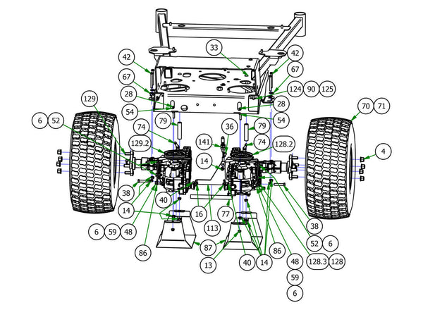 Transaxle & Rear Wheels