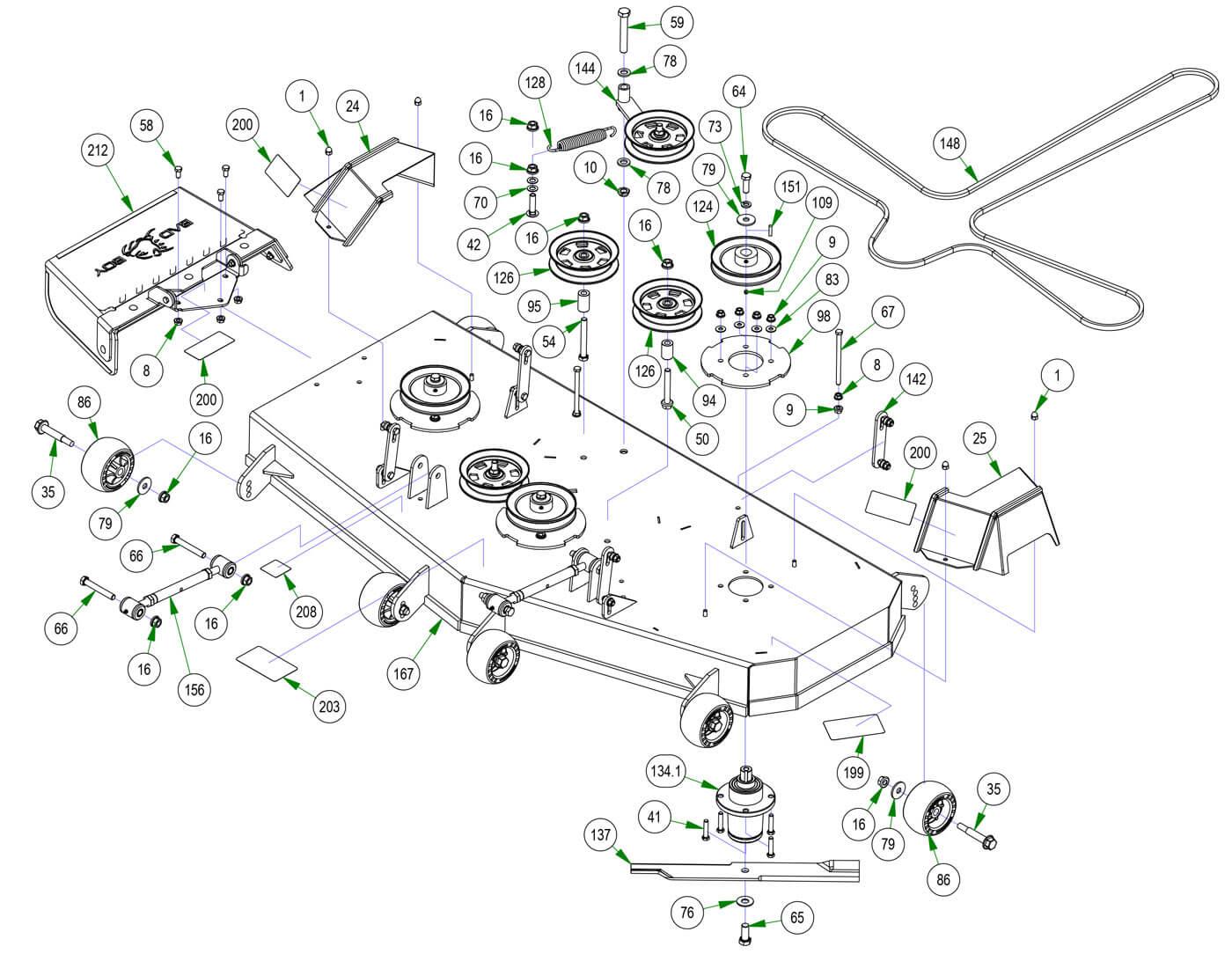 60" Deck Assembly