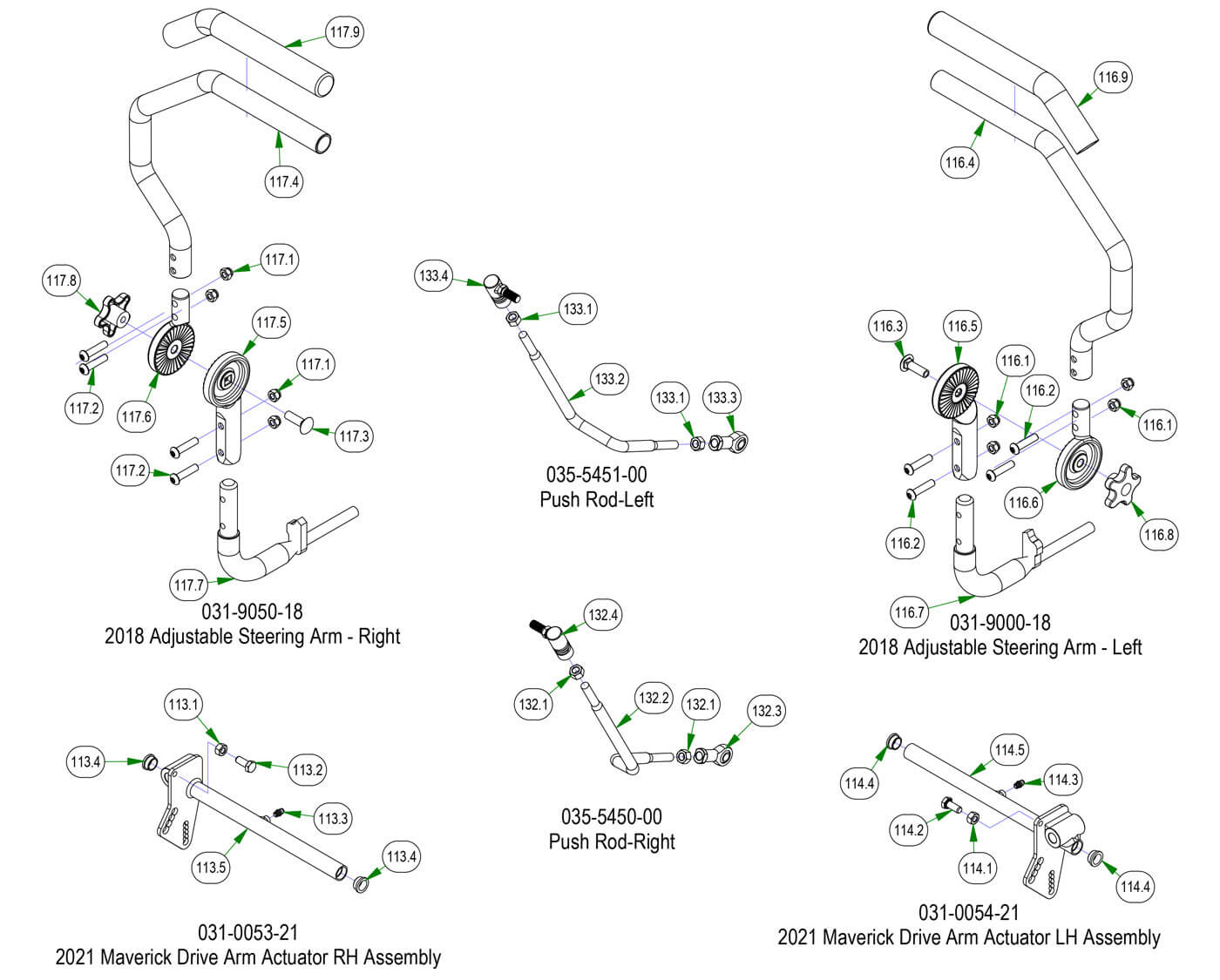 Drive Arm Sub Assemblies
