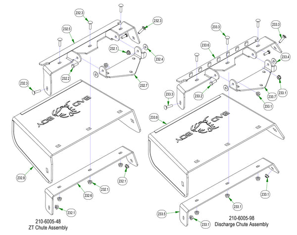 Deck Sub Assemblies - Chute Assemblies