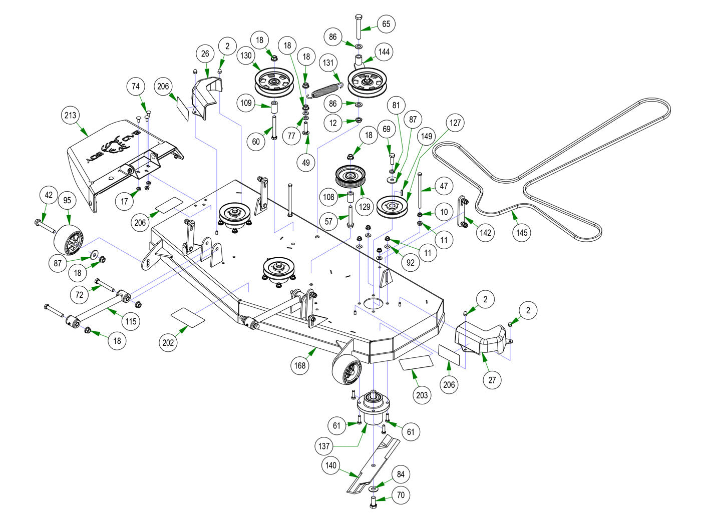 48" Deck Assembly