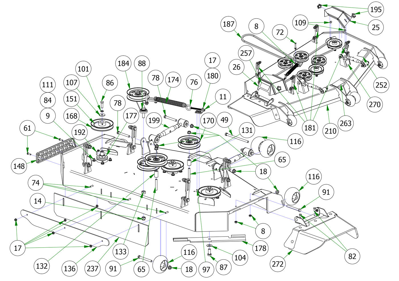 61" Deck Assembly