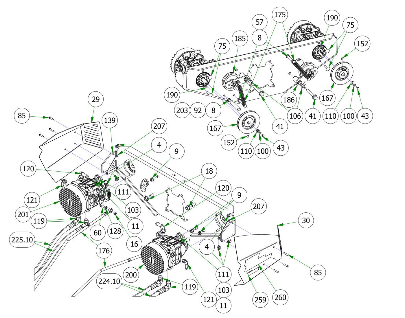 Pump & Idler Assembly