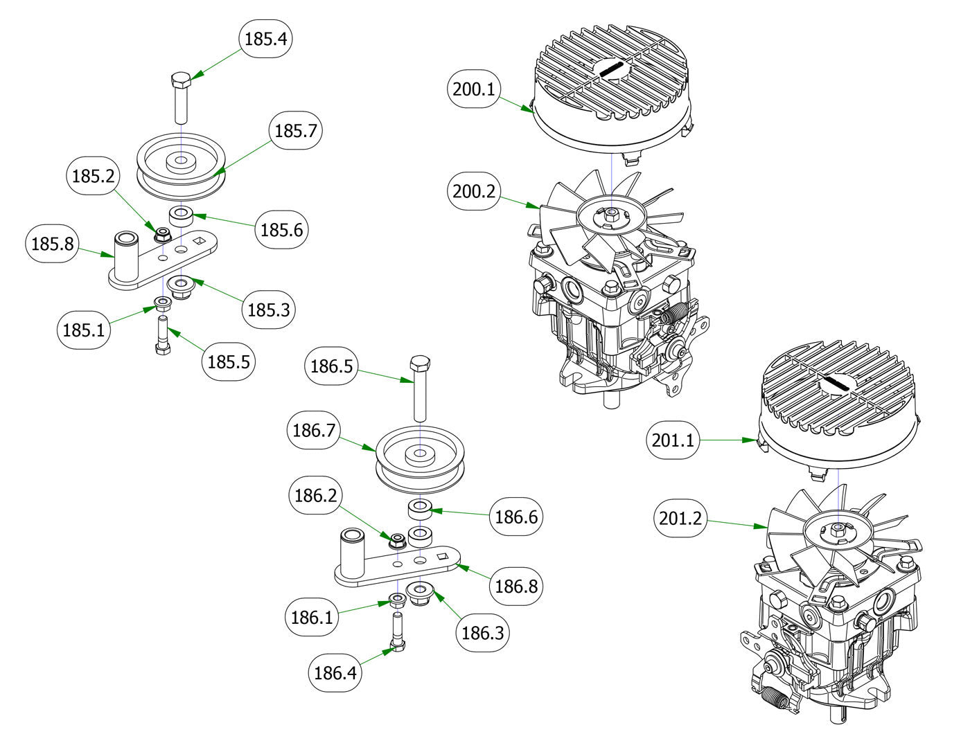 Pump & Idler Subassemblies